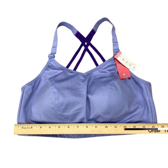Livi Active By Lane Bryan Longline Bra Low Impact No Wire Sz 42 DD Purple $49.95 - Picture 7 of 13